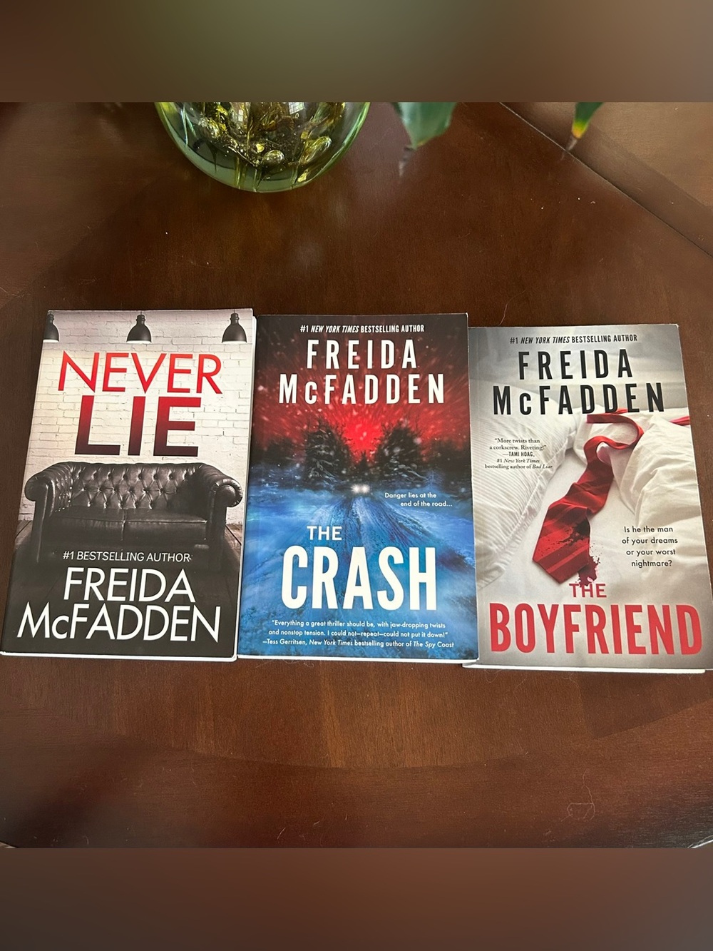 Freida McFadden Book Lot: The Boyfriend, Never Lie, The Crash